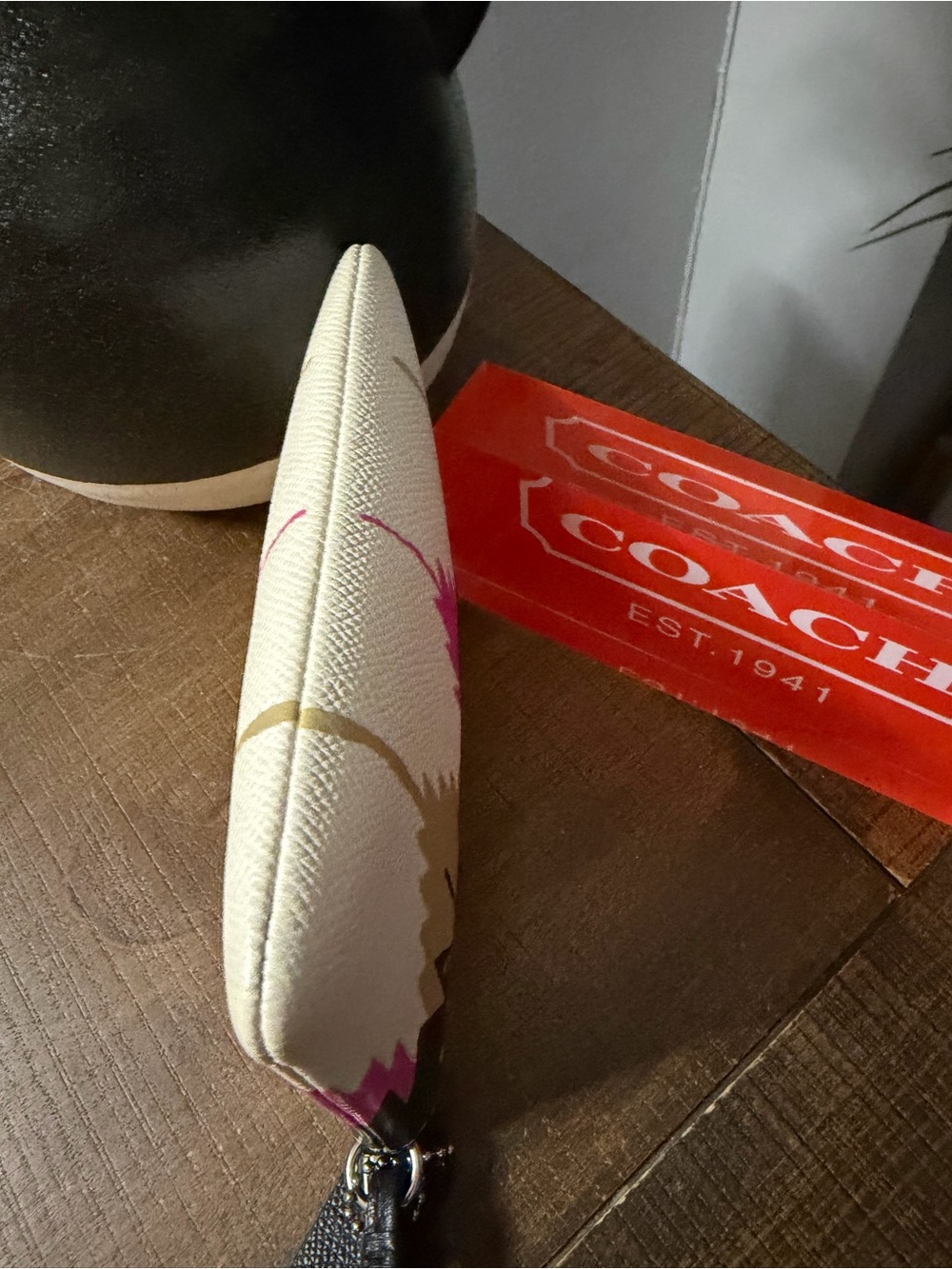 Coach Hawk Feather Design Wristlet - Picture 4 of 12